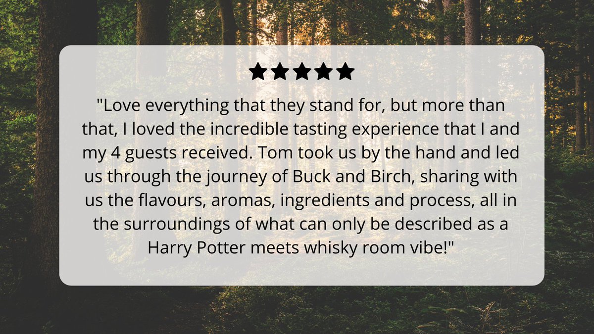 Very chuffed at this fantastic review of our tasting session from last week!

We're blown away at your response of it so far, and can't wait to keep welcoming more of you in get a sense of our world. 

Check out our available dates and book here 👇

tickettailor.com/events/buckbir…