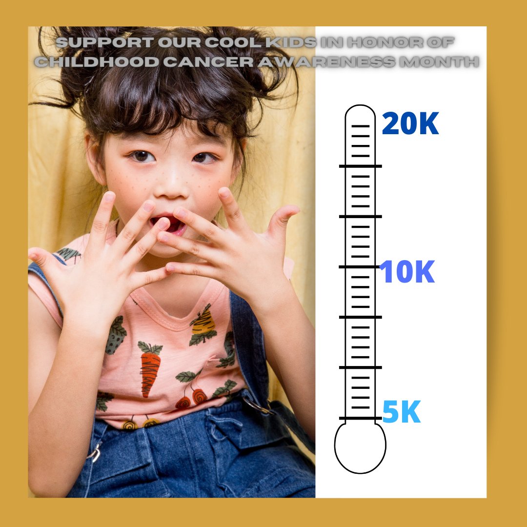 Our Cool Kids fight every day and we are right here fighting with them.  Can you please help us reach our goal of raising $20,000 during September, Childhood Cancer Awareness Month? Click the link below to donate!

coolkidscampaign.org/get-involved/d…