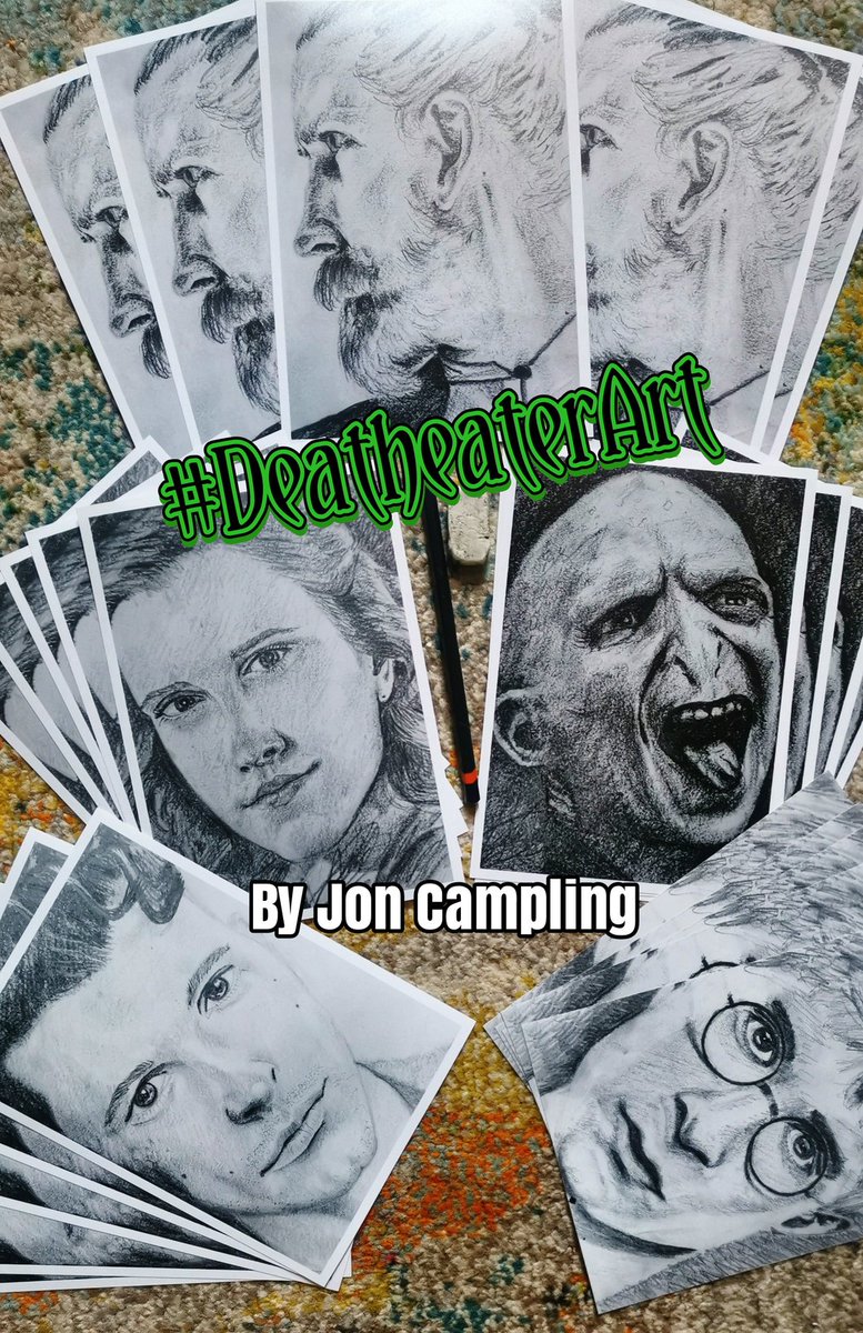 joncampling's tweet photo. #DeatheaterArt by #JonCampling

Premiering THIS SUN at #BridCon check out https://t.co/RKz5oDpH9z
4  FULL event deets.

FYI I drew these practice portraits LIVE on my twitch stream whilst teaching myself to sketch in downtime during filming on #thenorthmen last year.

#Newaskills https://t.co/fWsi7W7yce