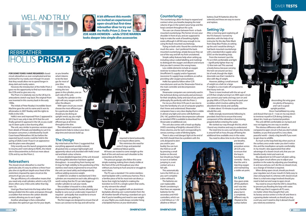 Zoe from @DIVERMAGAZINE was unsure about rebreathers.. could the P2 win her over? 😎 read on!