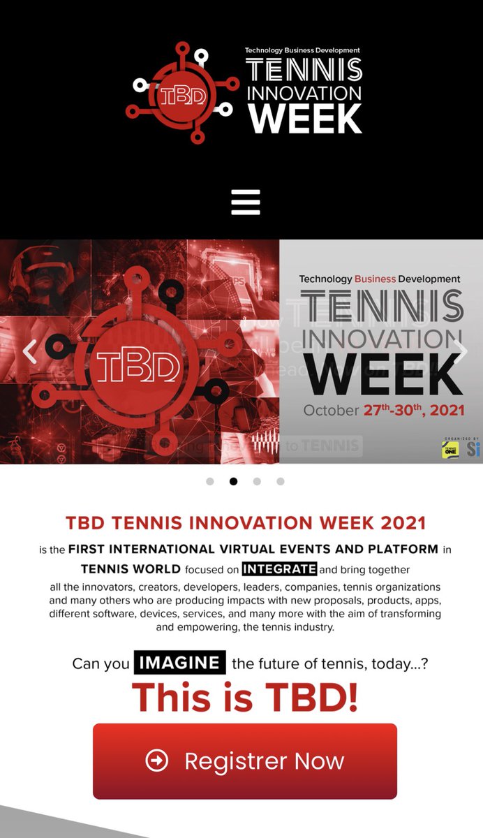 It is time to register for the <a href="/TBDtennisinnov1/">TBDtennisinnovationweek</a> in October! You do not want to miss this! <a href="/FernandoSegal/">Fernando Segal Alem</a> <a href="/TennisONEApp/">TennisONE App</a>