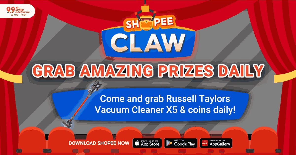 Wow! First time I see Claw Machine can get "Russell Taylors Vacuum X5". I played and I ALMOST GOT IT, then terjatuh. You try see can or not? shp.ee/hx4kgpgqt47