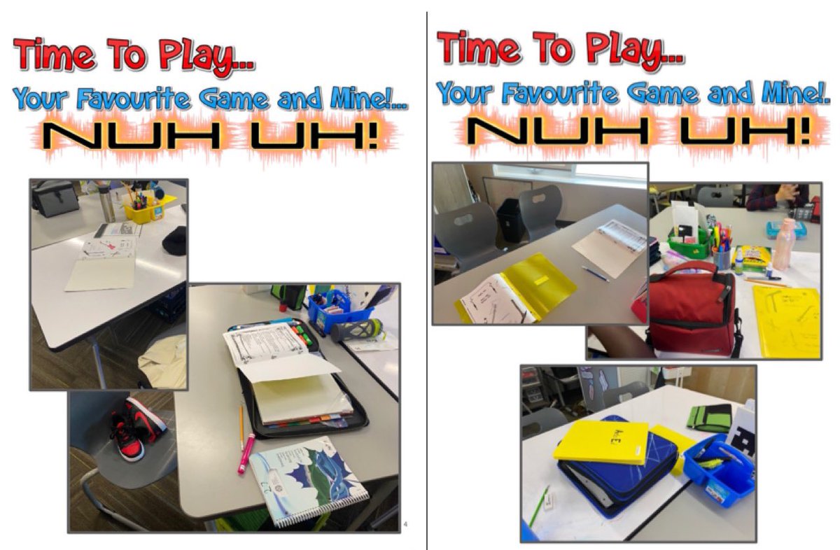 Nuh Uh! Strengthening our shared expectations and routines as we continue to build our foundation for a great year! (Best enjoyed while blasting classic game show music.) #YourFavouriteGameAndMine #edchat #MYchat <a href="/WascanaPlains/">Ecole Wascana Plains</a>