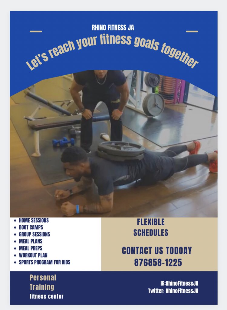 RHINOFITNESSJA's tweet photo. Let’s reach your fitness goals together. https://t.co/0ywkT7hFY6