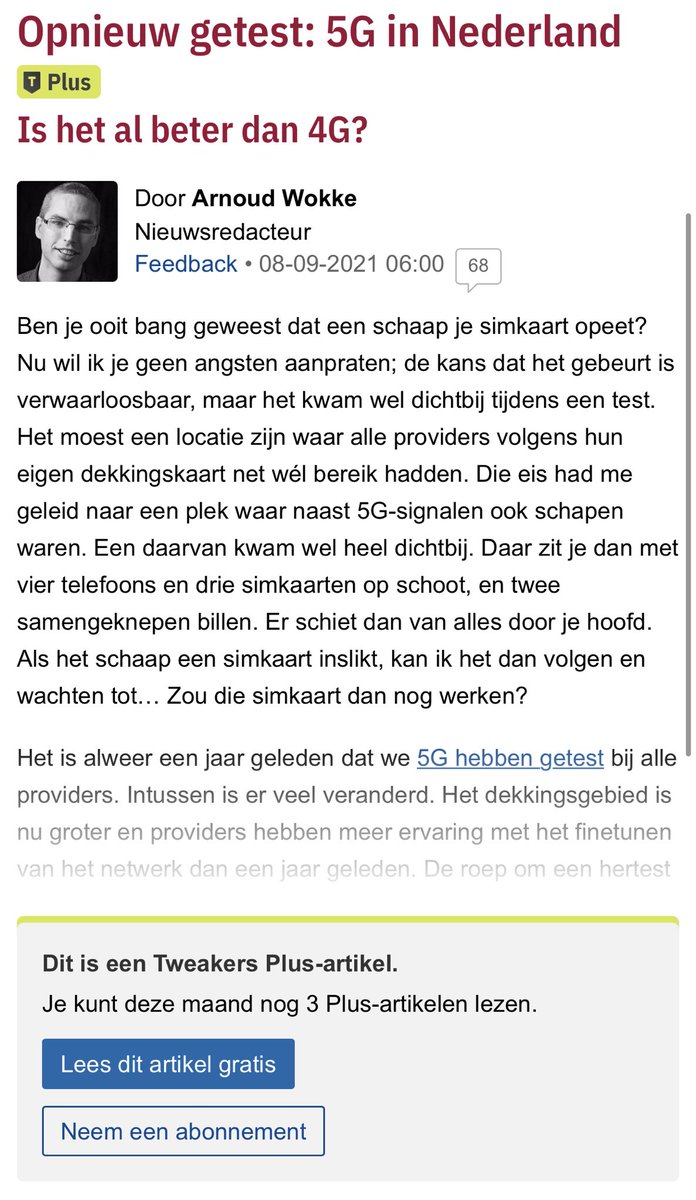 ⁦<a href="/arnoudwokke/">Arnoud Wokke</a>⁩ mooie teaser voor een ⁦<a href="/tweakers/">Tweakers</a>⁩ plus artikel