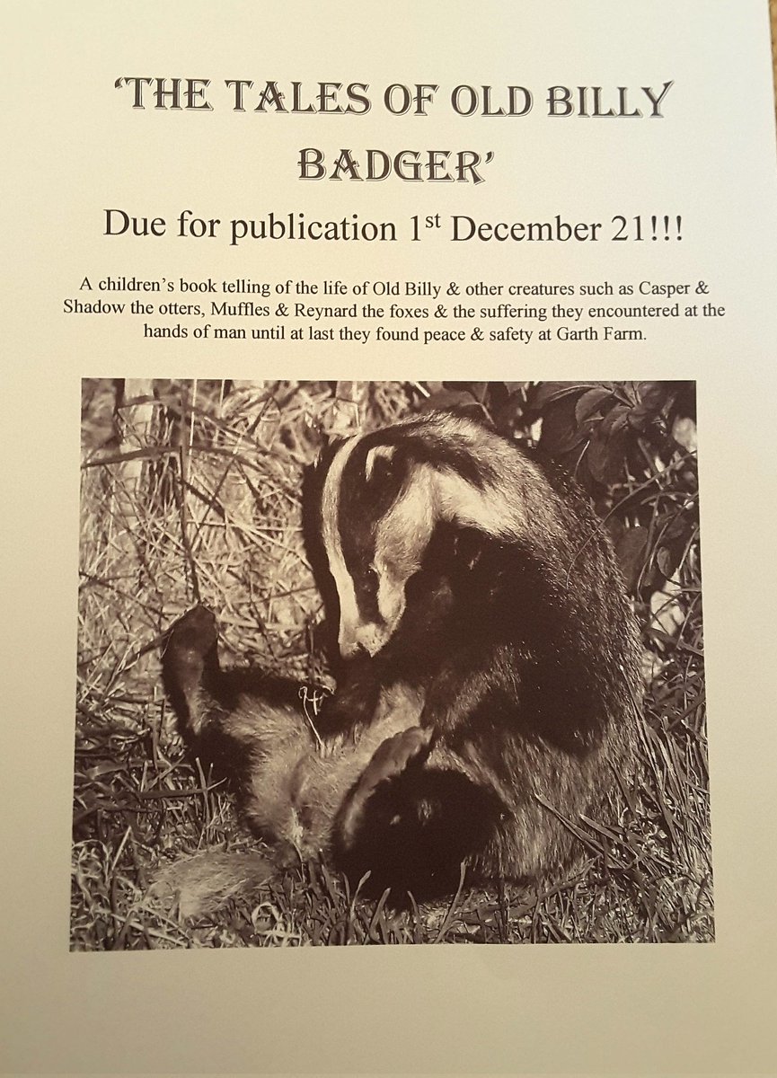 ingham_mal's tweet image. Notification today from my publishers that my 2nd book 
'The Tales of Old Billy Badger' is due out on the 1st Dec.
Not a picture book, but one of stories of badgers, otters, foxes &amp;amp; other creatures &amp;amp; their many adventures.
🦊🦉🐞🕷🐜🦋🐝🦇