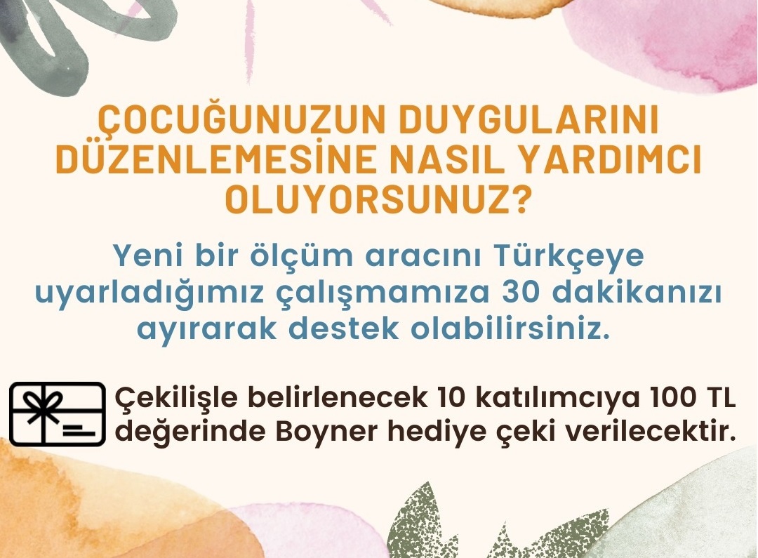 0-17 yaş aralığında çocuğu olan anne babalara ulaşmaya çalışıyoruz! 
"Ebeveynler çocuklarının duygularını düzenlemelerinde onlara nasıl yardımcı oluyorlar?" sorusuyla yola çıktık. Çok katılımcıya ihtiyacımız var. Bize destek olur musunuz?   
ANKET ⬇️
bit.ly/3zT0zS2