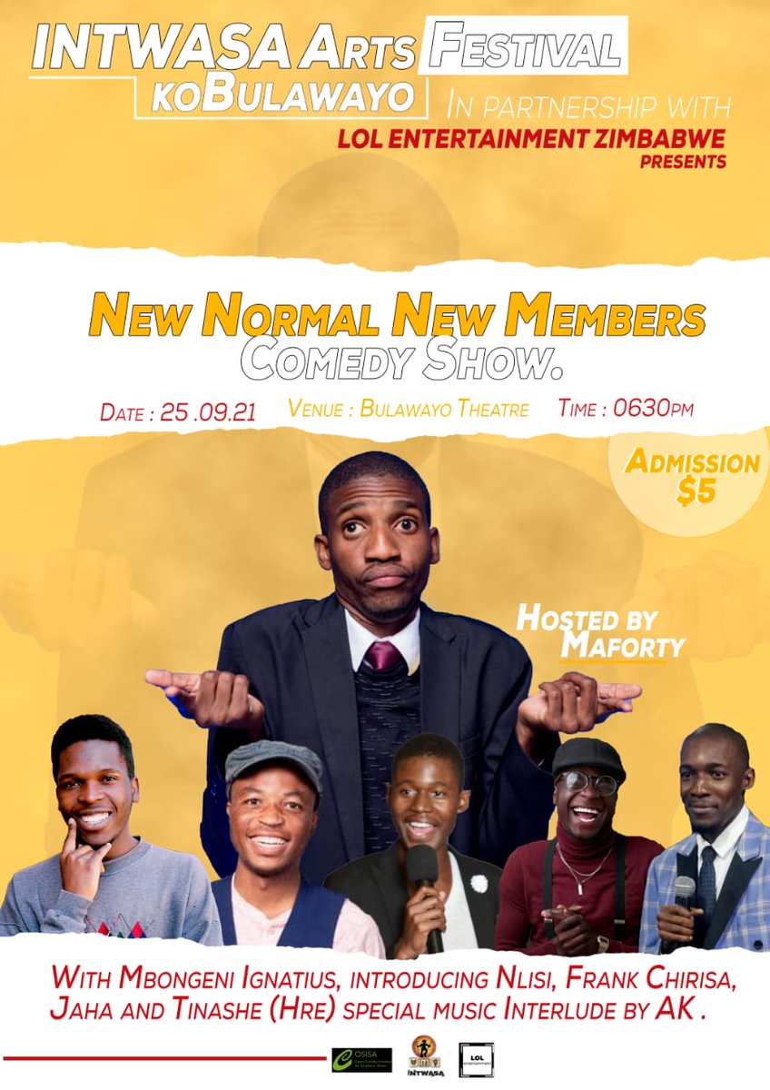 Hosted by <a href="/mafortyzw/">Stand Up Comedian</a> with performances from <a href="/jaha_lezansi/">jaha jamela</a> @Nlisibokani <a href="/Mbongeni_Ignash/">@Mbongeni Ignatius</a> @frankchirisa and <a href="/tinashe_fortune/">tinashe.fortune</a>  starting at 6:30 PM at Bulawayo Theatre, Saturday 25 September #Intwasa21 #REIGNITE Lonyaka Siyabangena