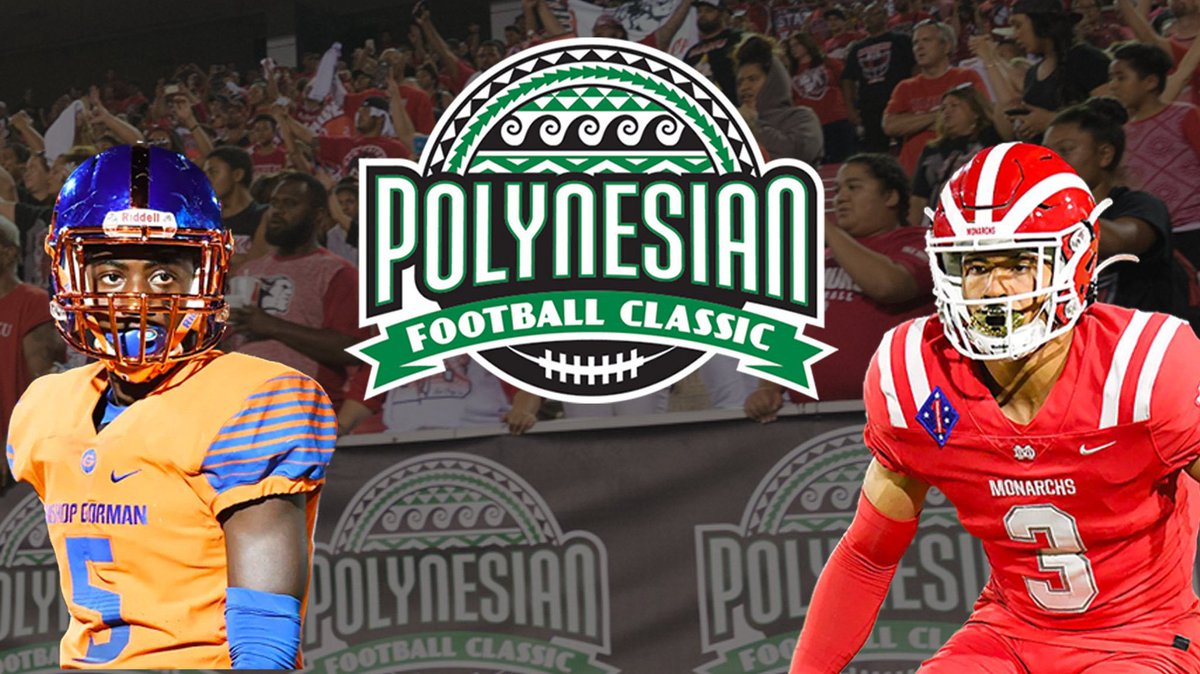 The 2021 Polynesian Football Classic kicks off in just 2⃣ DAYS…

FRIDAY:

Orem vs. Desert Pines (4pm)
Mater Dei vs. Liberty (7:30pm)

SATURDAY:

Lone Peak vs. Bishop Gorman (7pm)

Buy tickets now and skip the lines on game day 🎟: highschoolclassics.com/polynesian-cla… 🏈