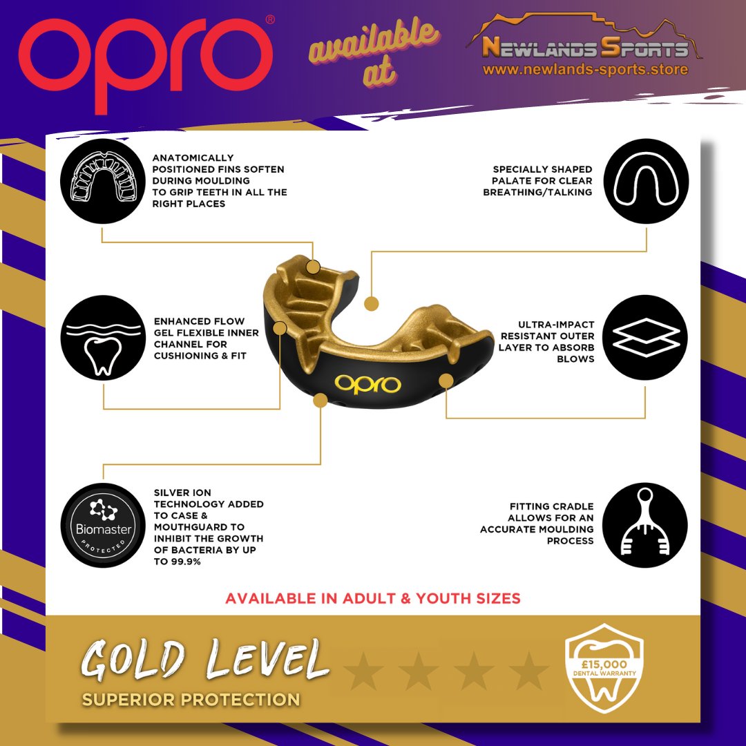 NewlandsSports's tweet photo. We stock a selection of @OPROMouthguards offering Gold, Silver and Bronze level protection - an essential piece of equipment for boxing, hockey, rugby and martial arts.
#trustedbyprofessionals #NewlandsSports #OPROFamily https://t.co/vCQWaVnlsJ