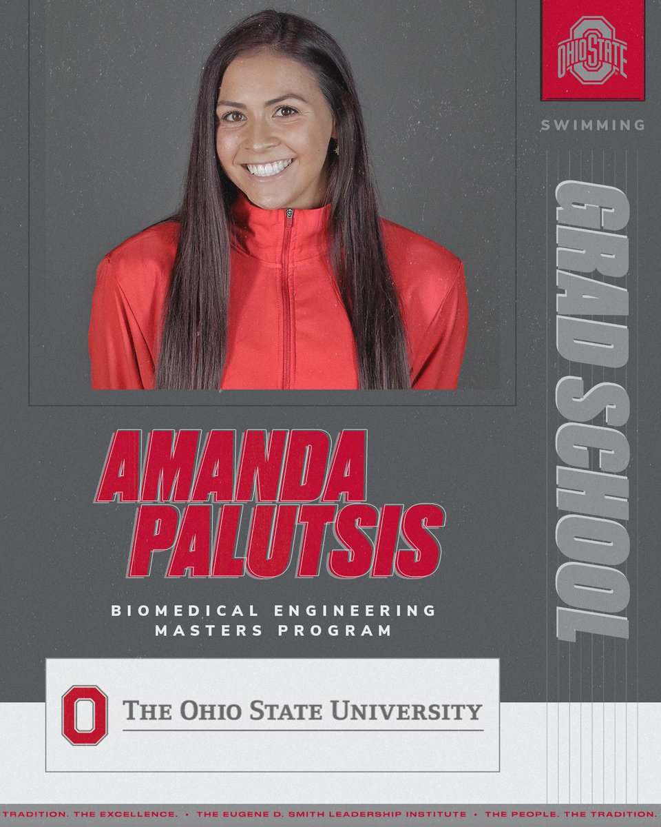 EDSLInstitute's tweet photo. . @bigten Distinguished Scholar and All-Academic Big Ten @OhioStSwimDive athlete @amandarpalutsis is heading to grad school‼️ Big Time moves💥

#Classof22 | #DevelopedHere https://t.co/6Nbwsx8Sa1