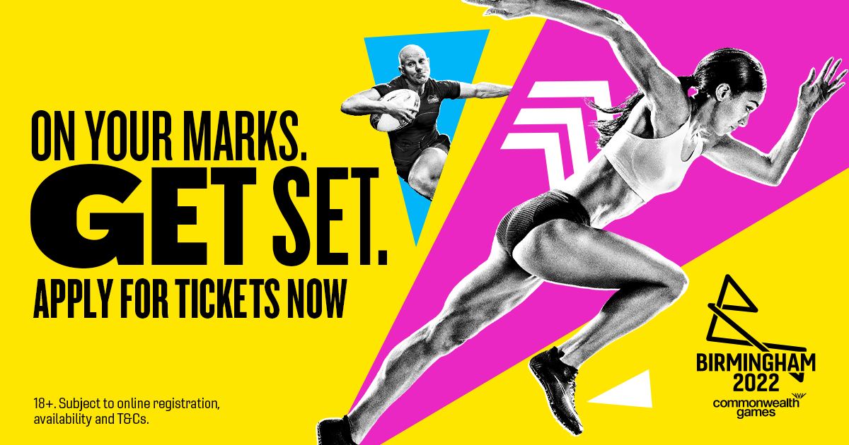 On your marks. Get set… and GO for the main ticket ballot!

Apply for your tickets to #B2022 now. Visit birmingham2022.com/tickets