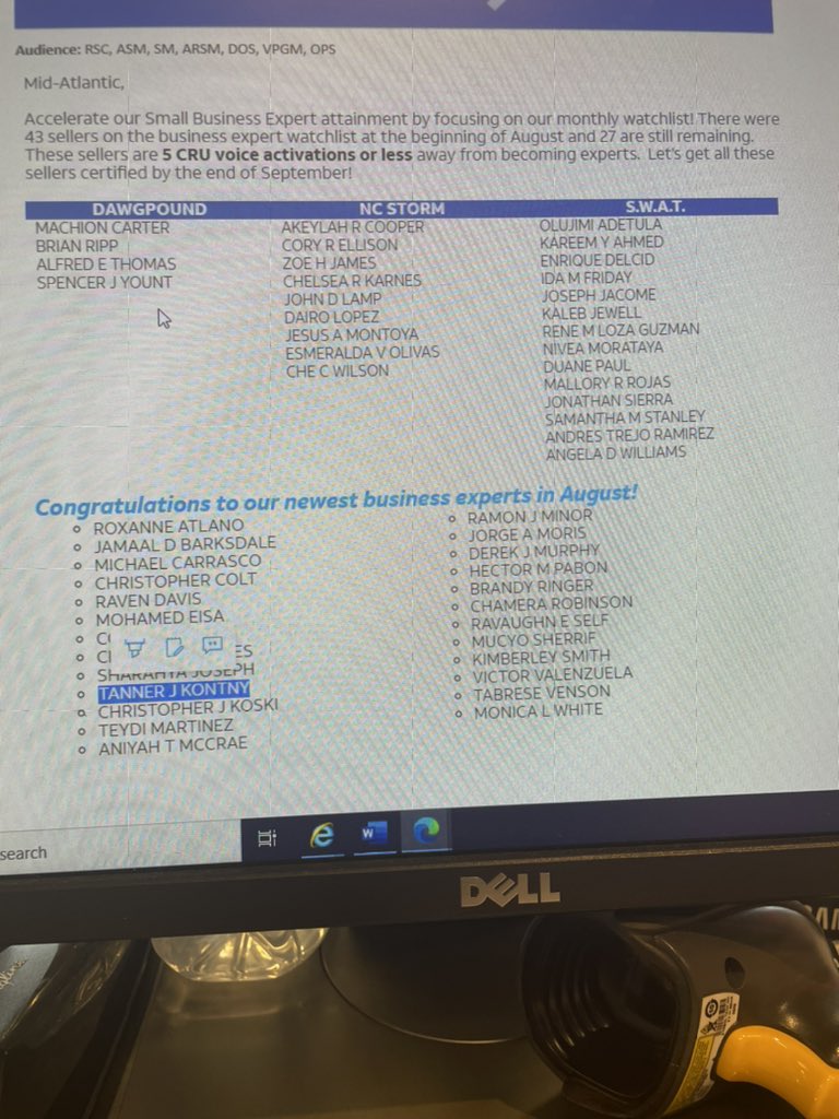 Congrats Tanner Kontny on becoming a #BusinessExpert in August🎉🎉🎉 #NCStorm #Monroe 👏🏽👏🏽👏🏽