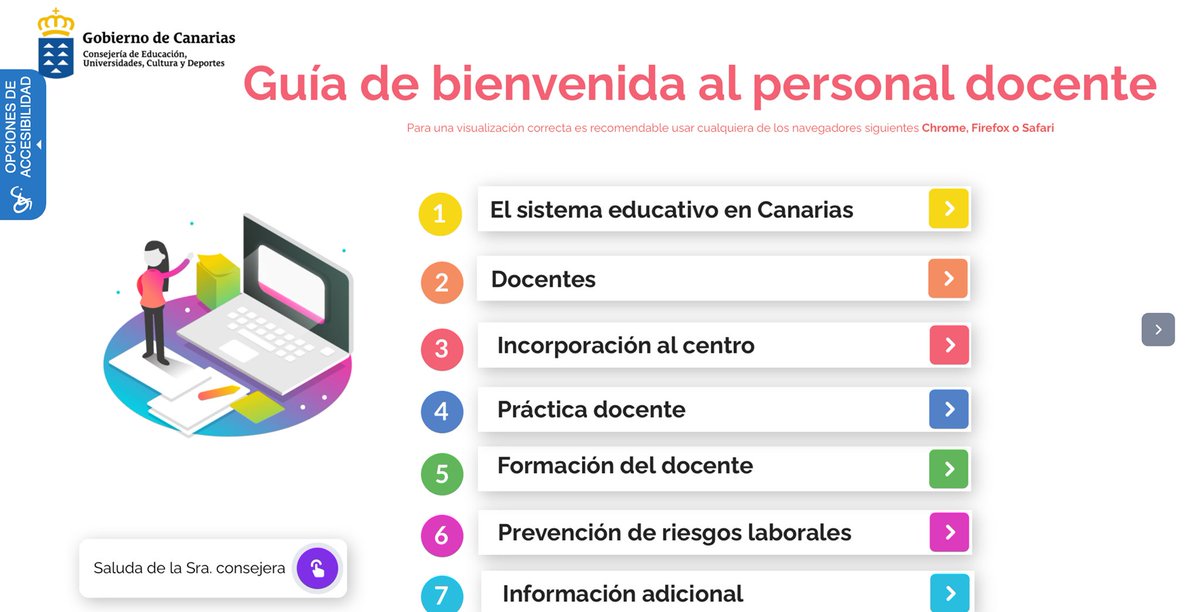 EducacionGobC's tweet image. Guía de bienvenida a este curso escolar para el personal docente de @EducacionCan 

Contiene información de interés tanto para el profesorado que comienza a prestar servicios en la educación pública canaria como para el que ya tiene experiencia 

📕💻👇
gobiernodecanarias.org/educacion/web/…