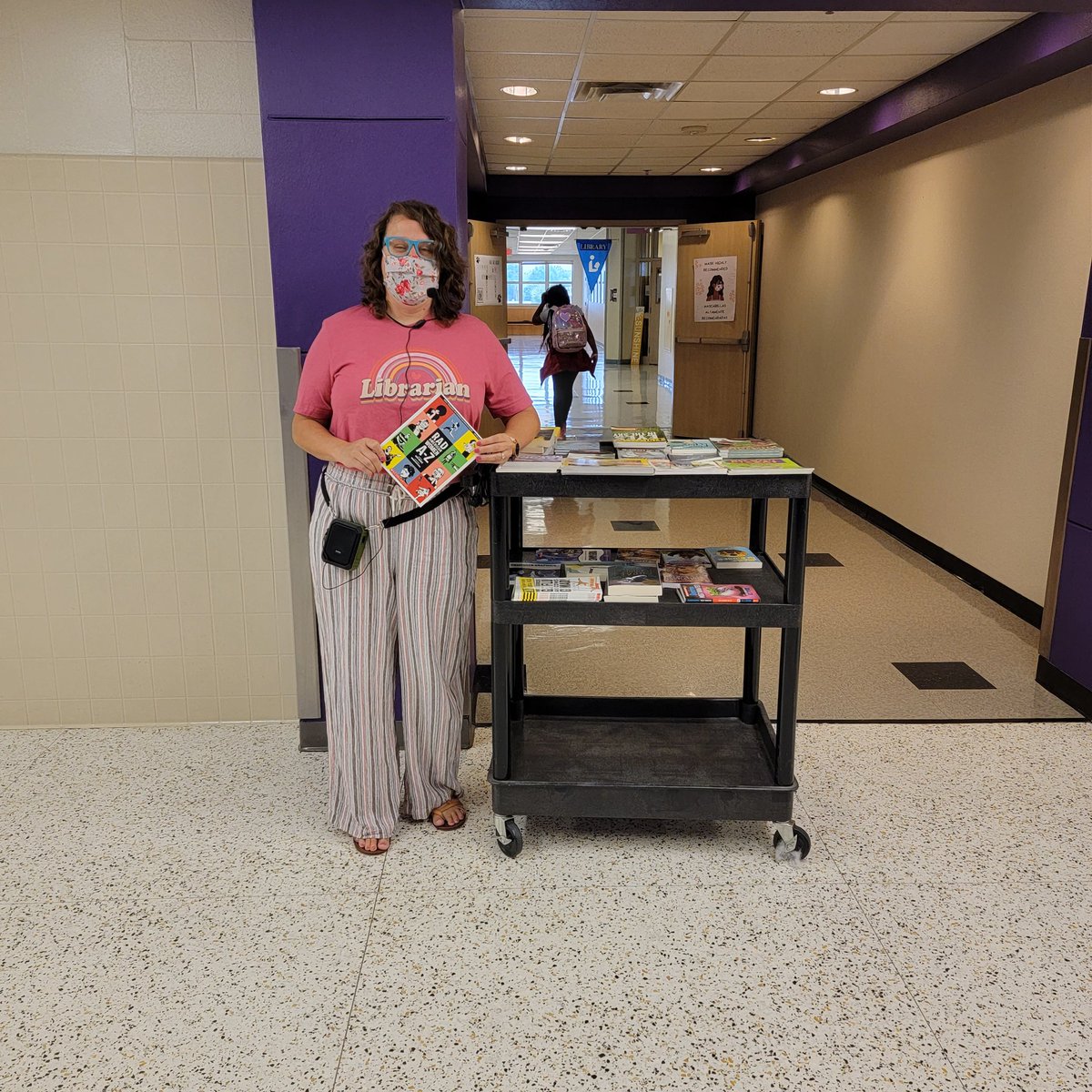 Today I am hanging in the hallway during passing periods to give out free books to celebrate #internationalliteracyday #nationalliteracyday #irvingreads #txasl