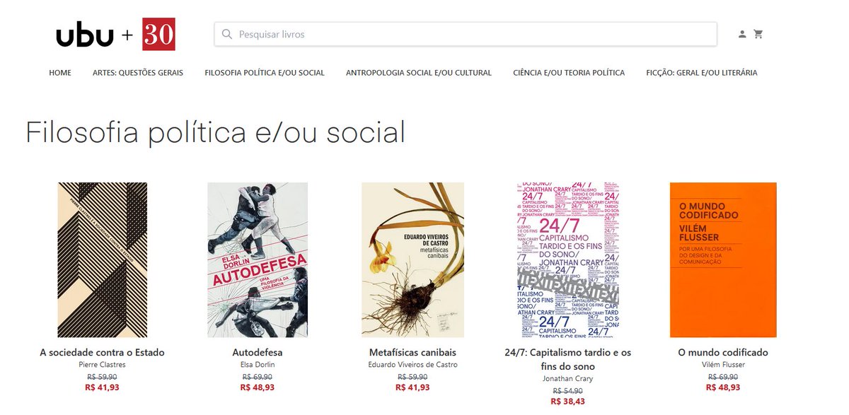 Loja especial 30porcento + ubu com 30% de desconto em todos os livros da editora: ubu.30porcento.com.br