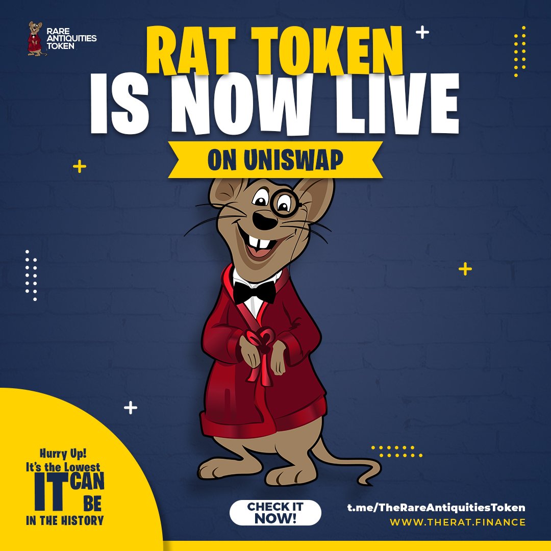 🚨 WE ARE NOW LIVE!!!! 🚨

WOW WHAT A LAUNCH!!

WE HIT 400% WITHIN 2 HOURS OF LAUNCHING!!!!

Just catching our breath here at Team RAT before we can formulate more of a cohesive post!

#RareAntiquitiesToken <a href="/1goonrich/">Quasar.Exe</a> <a href="/DaCryptoMonkey/">Crypto Monkey</a> #Banksy <a href="/TheLondonCrypto/">The London Crypto</a> <a href="/MuseeLouvre/">Musée du Louvre</a>