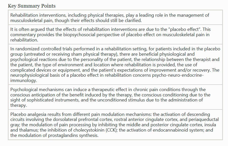 PhysioMeScience's tweet photo. Myths and Truths about Placebo Effect in Rehabilitation for Musculoskeletal Pain

👀👀👇👇

https://t.co/lcoAOeIZkR https://t.co/wD1achSDSr