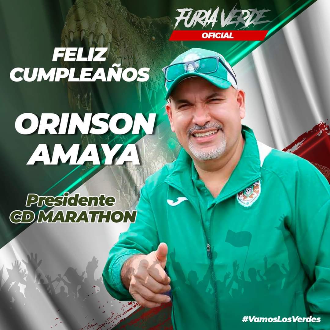 Feliz cumpleaños a nuestro actual presidente del club, le deseamos también que sean muchos años más de vida, de triunfos y alegrías Marathonsistas, Feliz cumpleaños Orinson querido.🦖🇮🇹