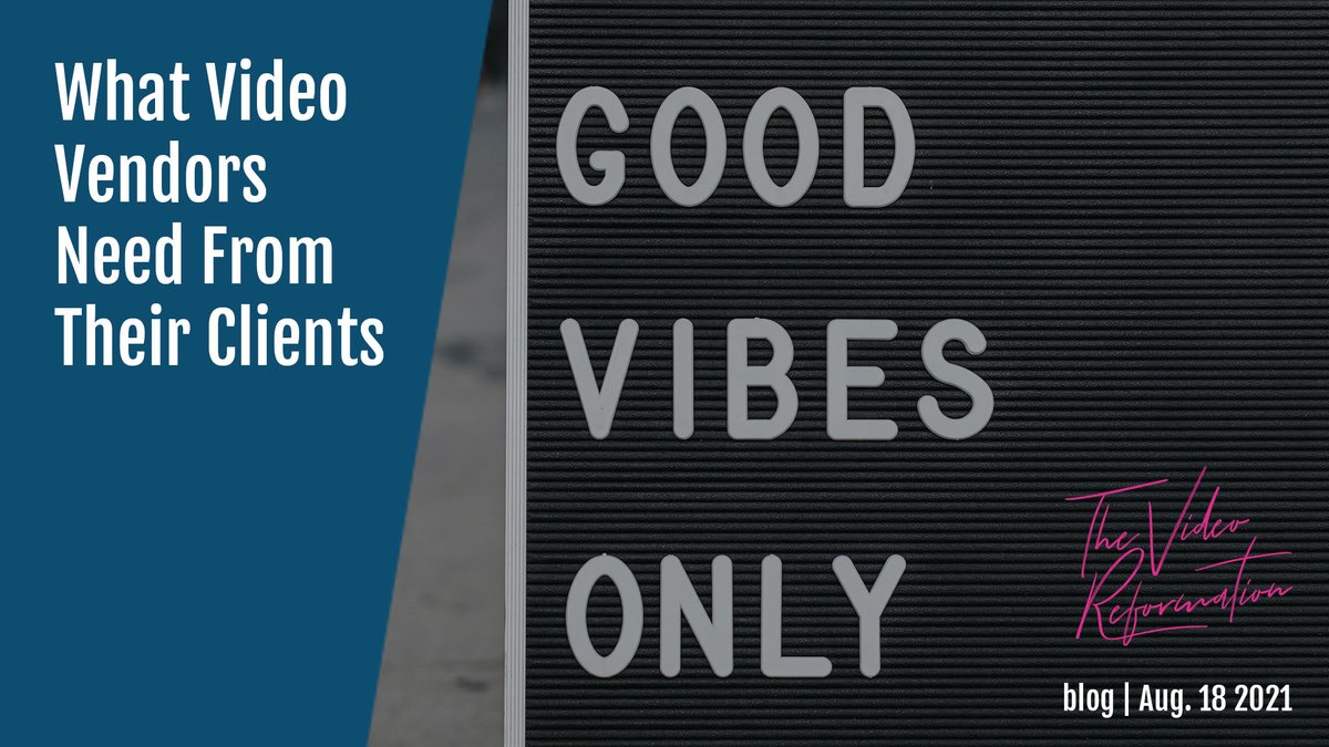 As #videovendors, we do our best to understand what our clients need from us. But what about vice versa? Check out our latest blog post to learn what four things video vendors need from their clients: loom.ly/OcVTess