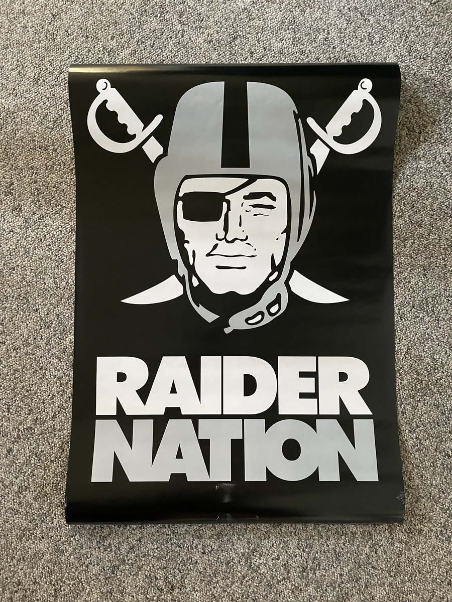 NJRaiderNation0's tweet photo. RAIDER NATION POSTER GIVEAWAY:

I got an extra poster and could use some more followers on Twitter and YouTube!

I’ll be giving away one 23” x 34”RaiderNation poster.

Just retweet and follow and I’ll pick a winner before our first game on Monday night.

#RaiderNation #Raiders https://t.co/3QEvHEP1U4