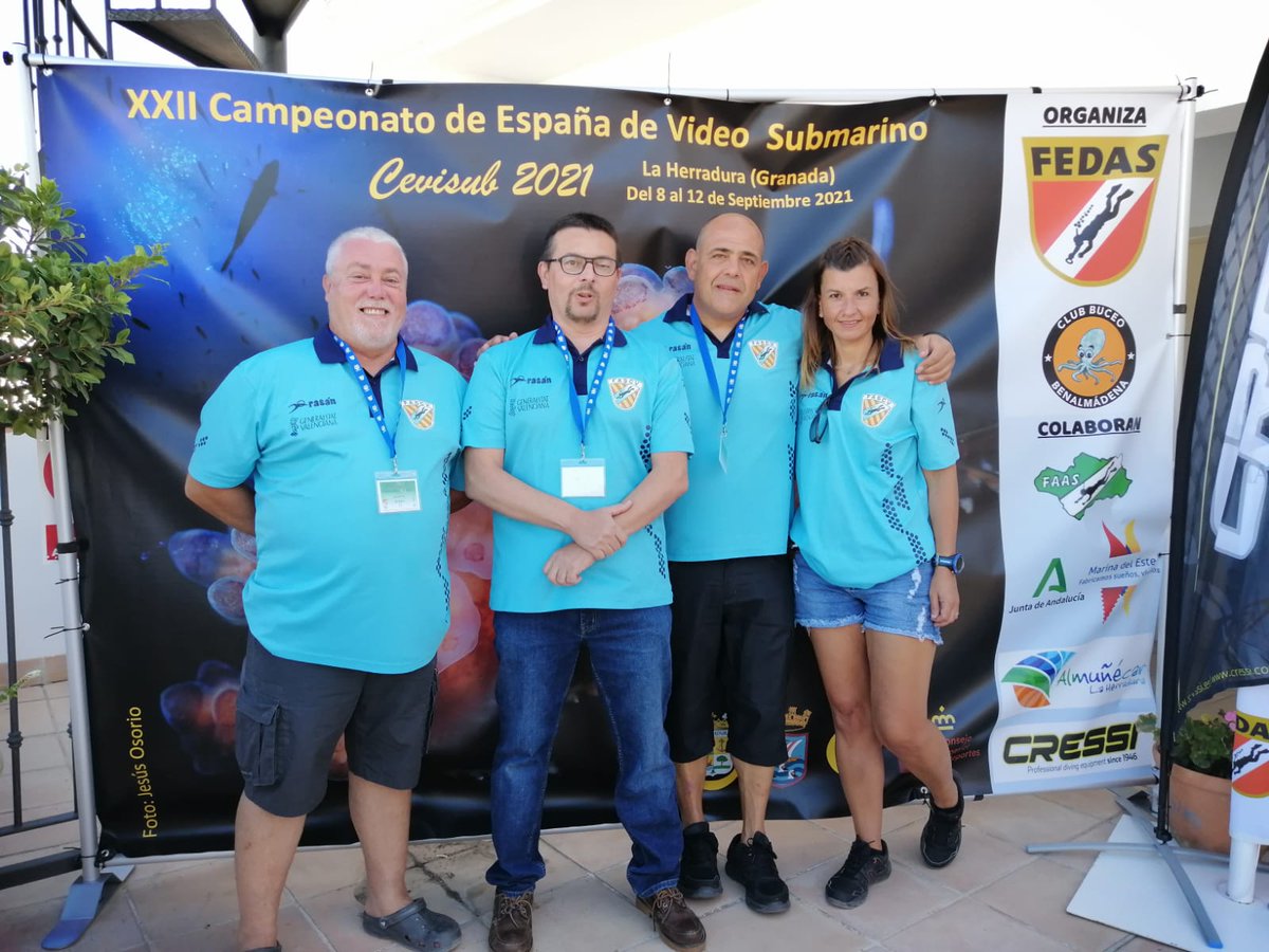 FEDASValencia's tweet photo. Nuestros representantes en Campeonato de #España de #VideoSubmarino – #CEVISUB 2021 en aguas de La Herradura (Granada)
#DeporteFederado #SomosFEDAS https://t.co/rLvCheaUDq