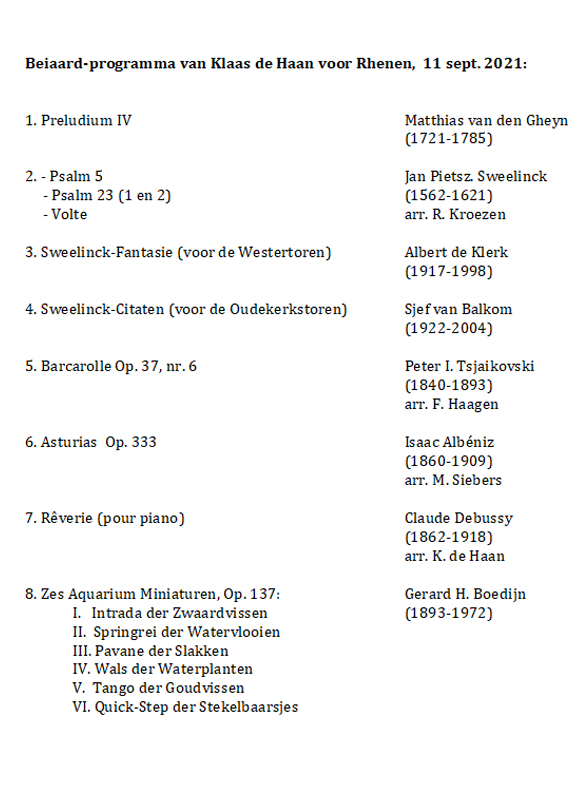 Za 11 sept 16:00-17:00 uur. #Concert door Klaas de Haan op de #beiaard #Cuneratoren #Rhenen. Het is het laatste #beiaardconcert in de reeks van 6 #zomerconcerten door gastbeiaardiers. Klaas is de vaste beiaardier in Rhenen. Meer informatie op cuneragilde.nl onder Beiaard