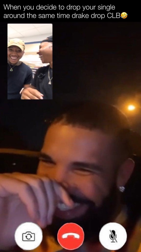 iliketakinnaps's tweet photo. When you decide to drop your single around the same time drake drop CLB🤣 #CLB #Sickk #socialdistance
https://t.co/qCjGlHL8KG https://t.co/UibsFlD9rI