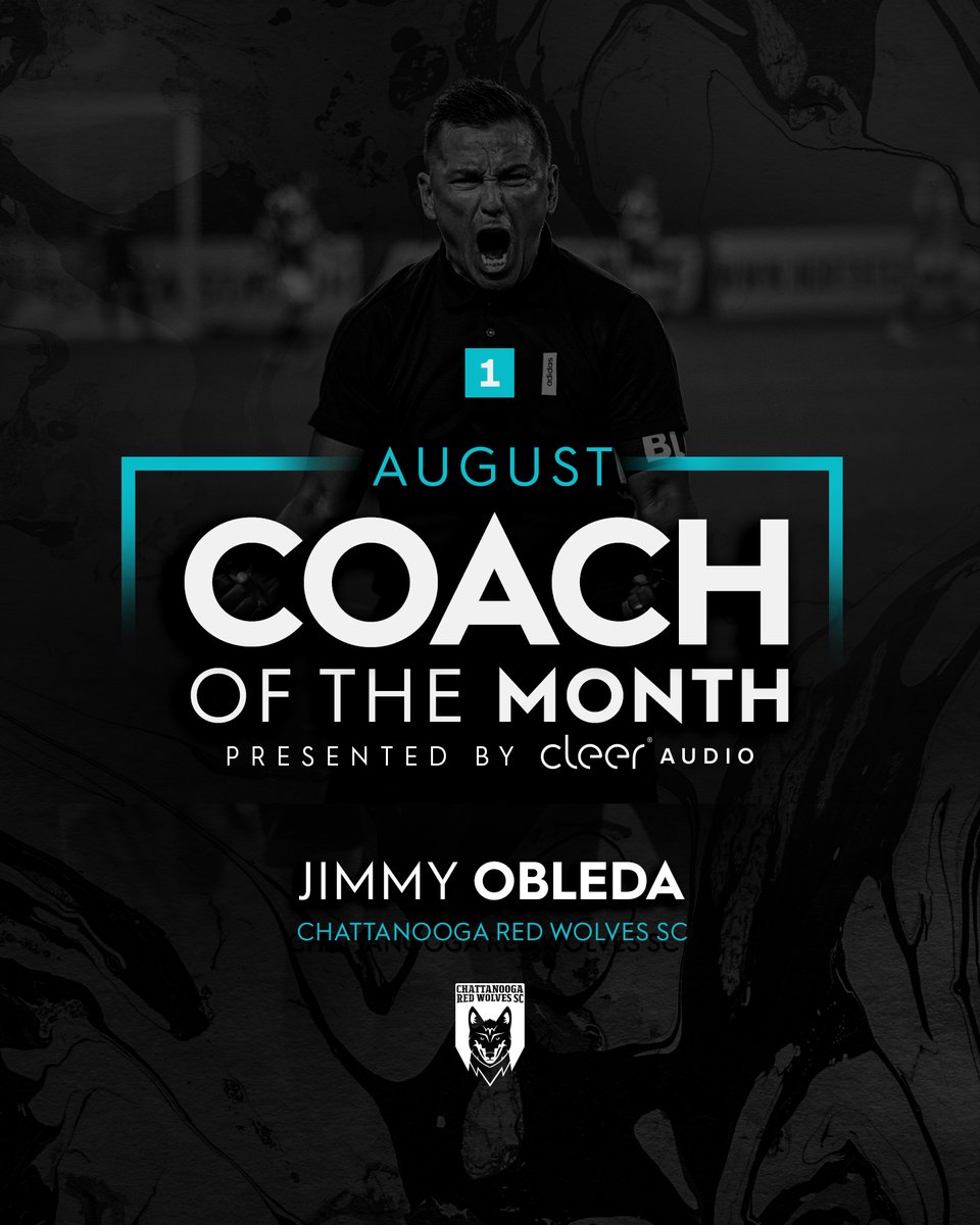 The leader of the Wolfpack 🐺

<a href="/ChattRedWolves/">Chattanooga Red Wolves SC</a> boss Jimmy Obleda is the <a href="/CleerAudio/">Cleer Audio</a> Coach of the Month for August!

Details: uslsc.cr/2YylrjD