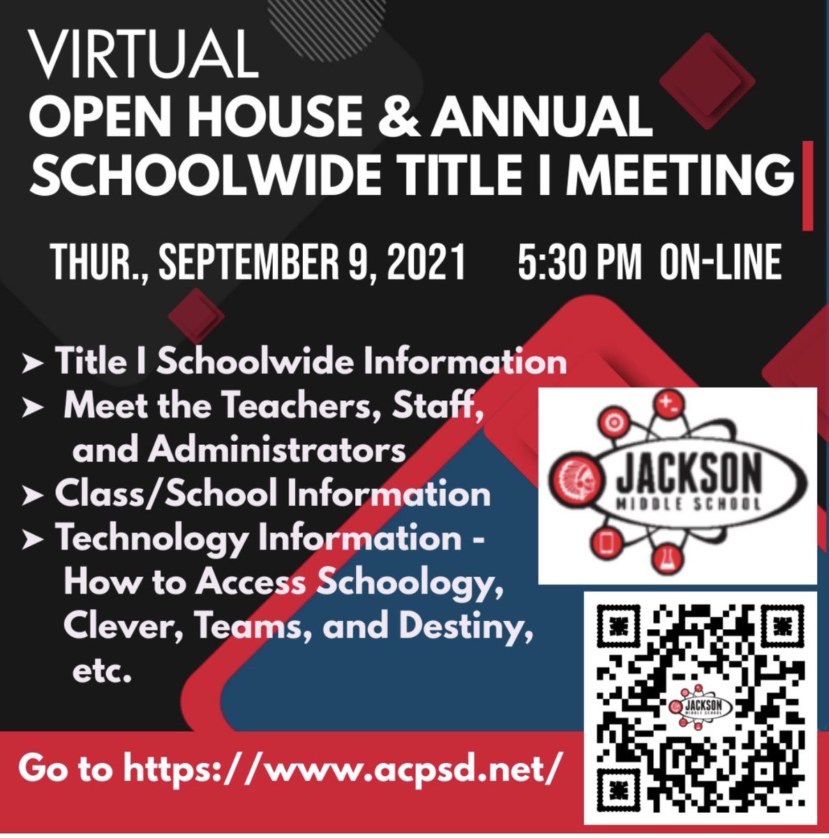 Please visit our website tomorrow and enjoy a virtual experience with Jackson for Open House 2021-22!