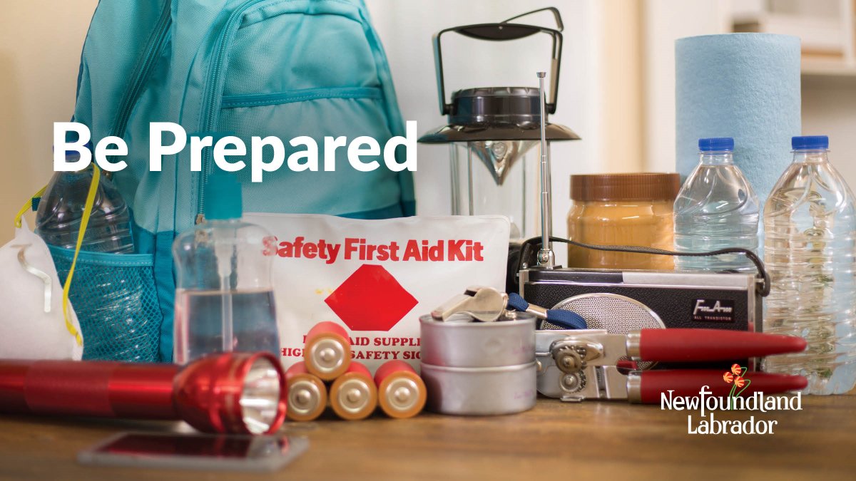 During hurricane season and all year long, you should always be prepared to be self-sufficient for at least 72 hours. Print your emergency kit checklist here ☑ gov.nl.ca/beprepared/fil… #LarryNL