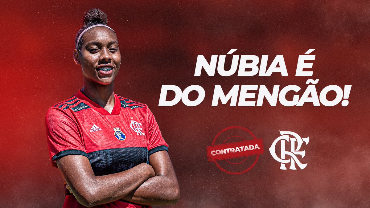 TimeFlamengo's tweet photo. NÚBIA, NÚBIA!

A jovem zagueira, com passagens pela Seleção Sub-17 e Sub-20 e grande destaque na base nacional, é a nova contratação do Flamengo. Bem-vinda, #MeninaDaGávea! ✔️ #NúbiaÉDoMengão https://t.co/XUup6S9Enp