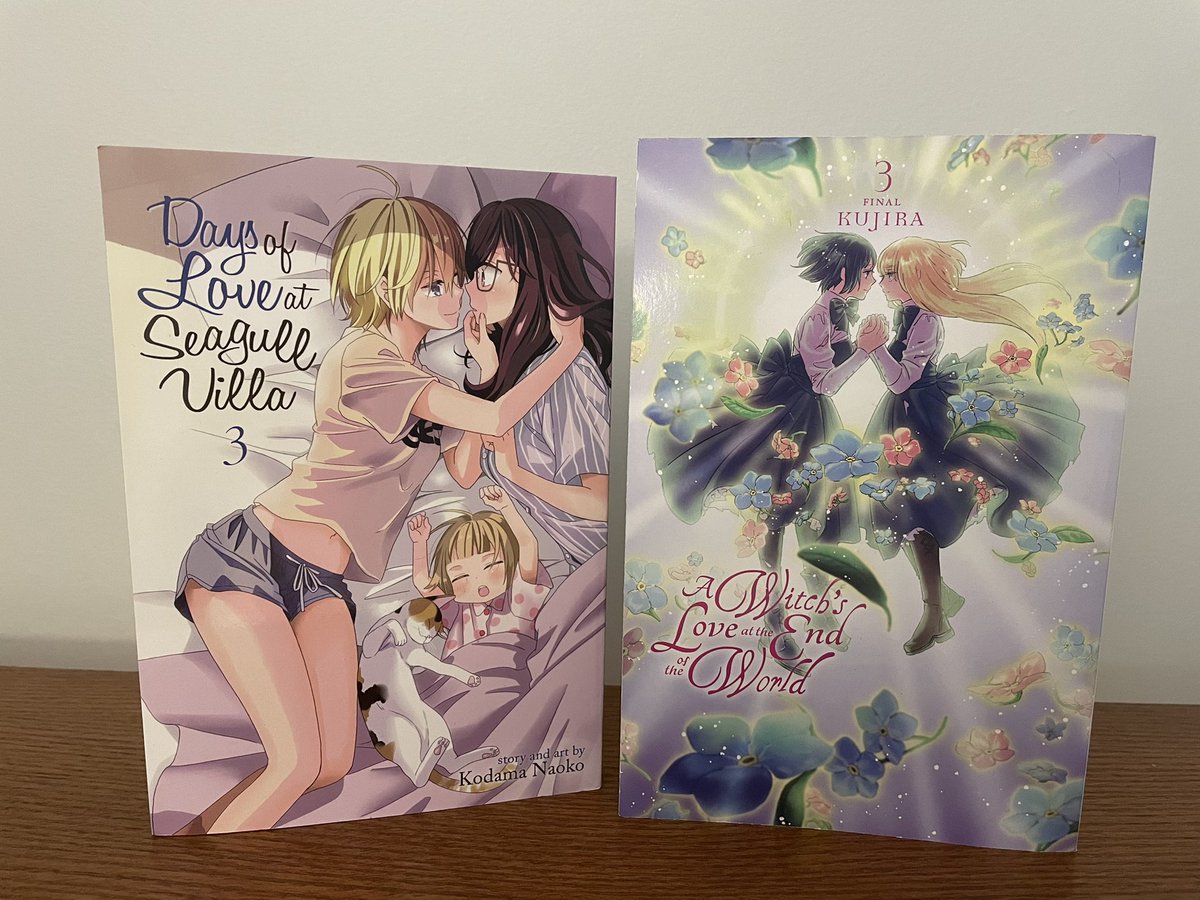ShoujoCent's tweet image. New manga haul FINALLY arrived! 🥳
 
This time we got Love Me For Who I Am Vol 4, Superwomen In Love Vol 2, and the final 3rd volumes of Days Of Love At Seagull Villa and A Witch’s Love At The End Of The World
 
Thank you so much @gomanga and @yenpress! 😊❤️
#yuri #yurimanga