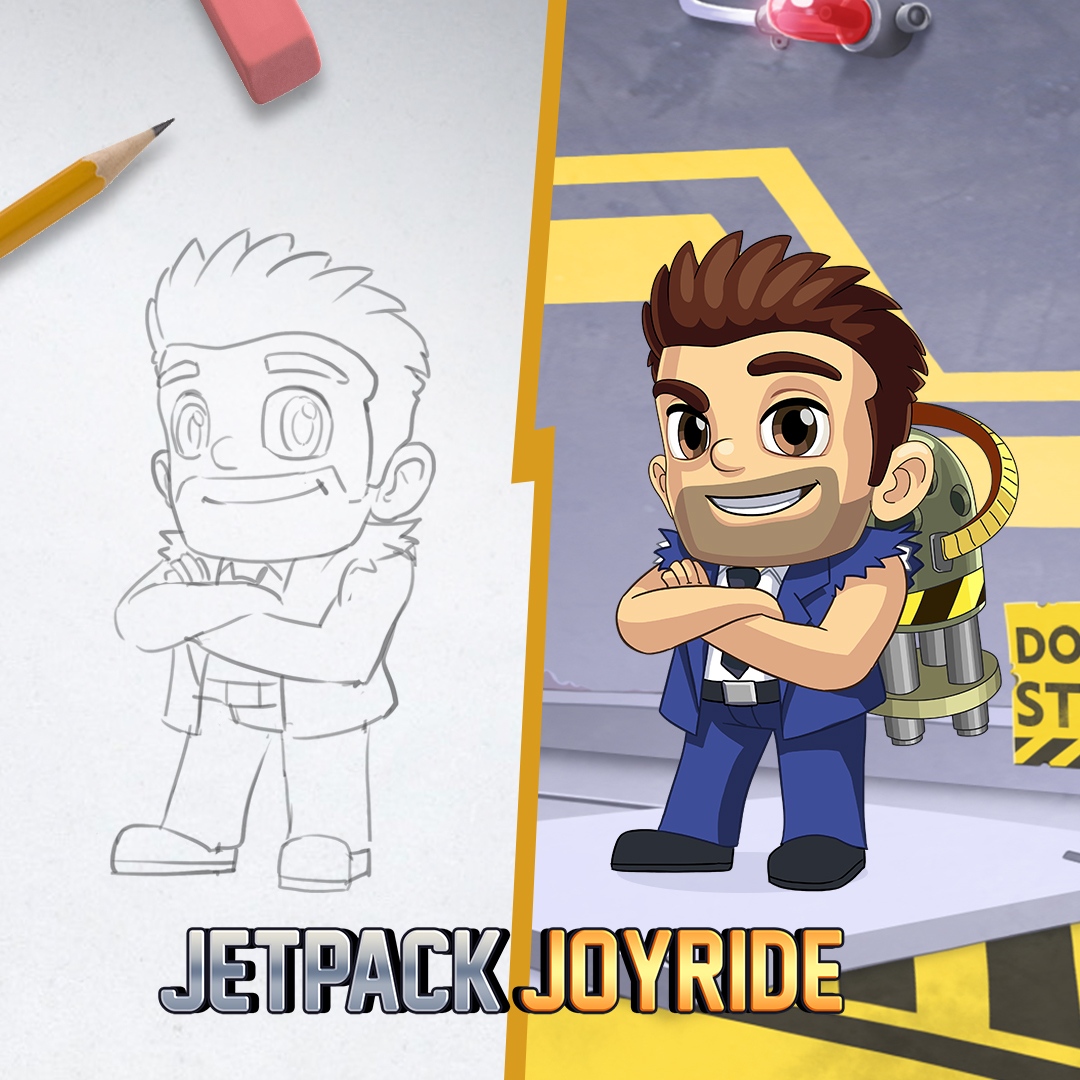 draw cartoon jetpack