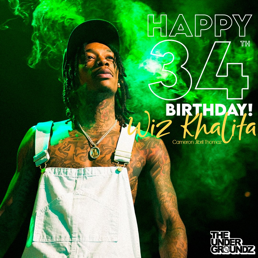 Happy 34th Birthday, Cameron Jibril Thomaz! A.K.A Wiz Khalifa!  