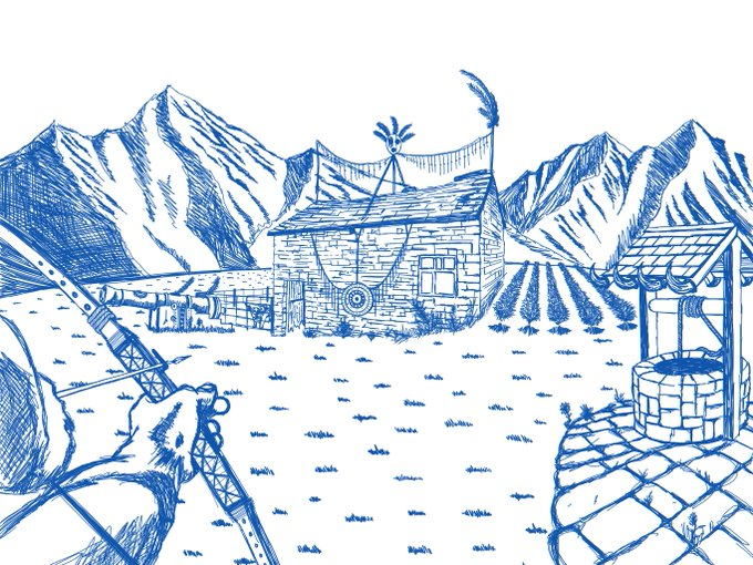 WOW.👀🔥 <a href="/sutcliffe_troy/">Troy Sutcliffe</a>'s interpretation of a concept Deed from development. Amazing work!

Haunted Farmhouse of the Shamans
Archery Range
Upgraded Well
Cannon
Potato Patch
Pig Pen

He's open to commissions, so if you want your Deed drawn, hit him up 🤙 Thanks Troy!