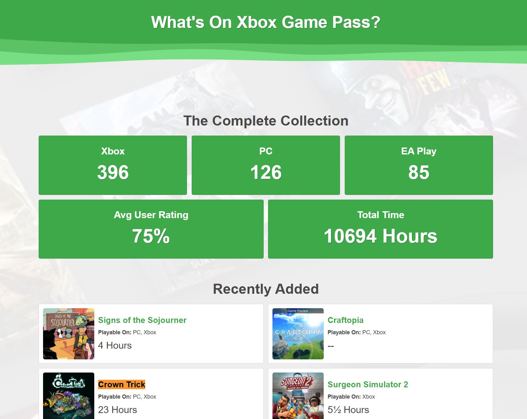 How long to beat Xbox Game Pass