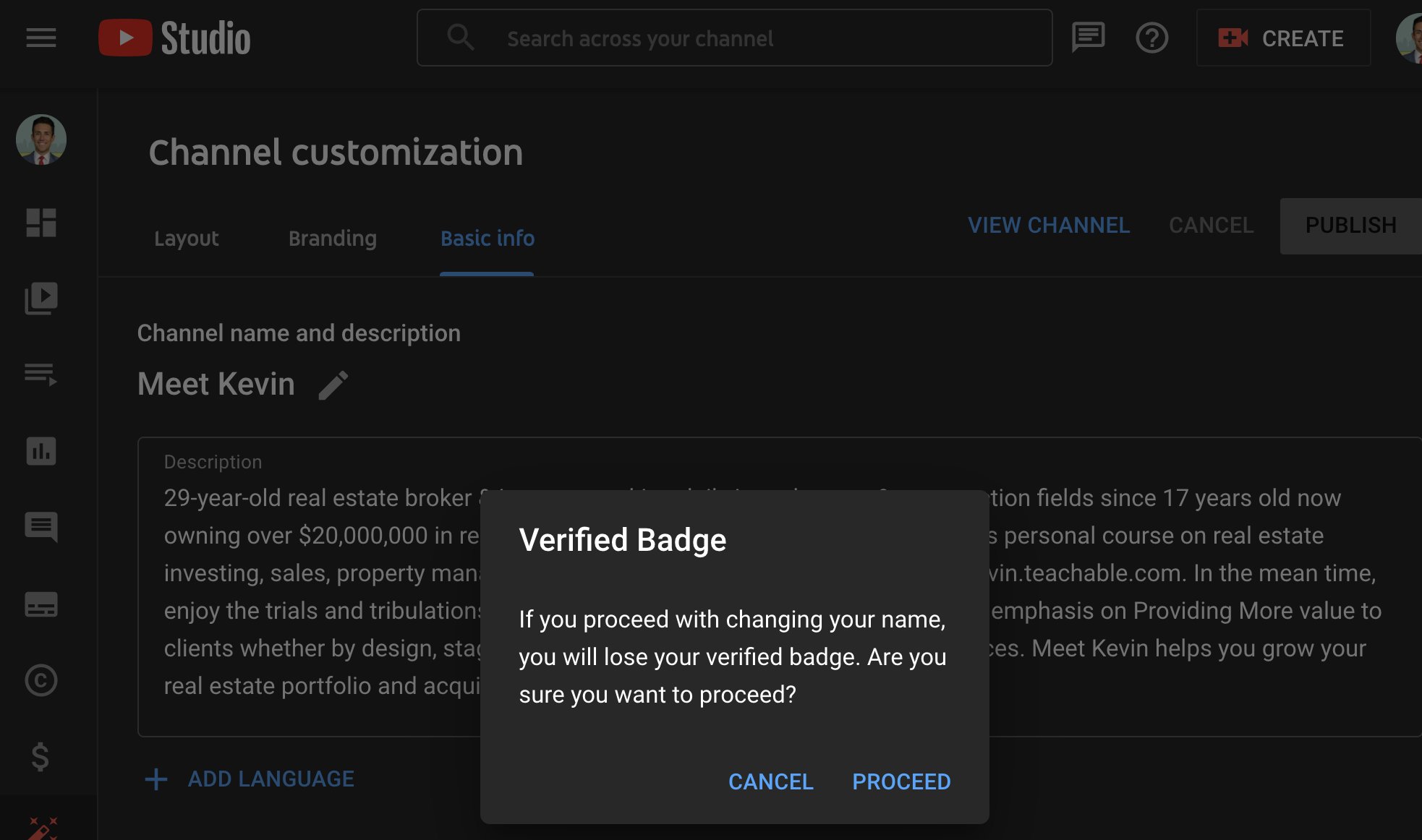 How to Verify  Channel In  Studio