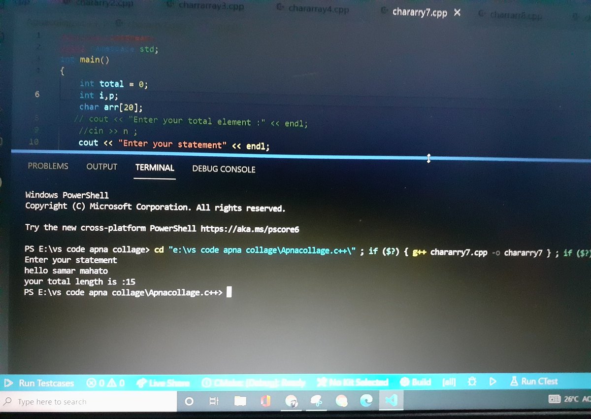 SamarMa61979073's tweet photo. (42/50)
Coddling practice .
(07/30) one week ๐
#scalelearning
#scaler30Do
#codewithscaler
#30daysofcode
#codechallenge https://t.co/SBUkZYz14e https://t.co/J8QfslRkiy