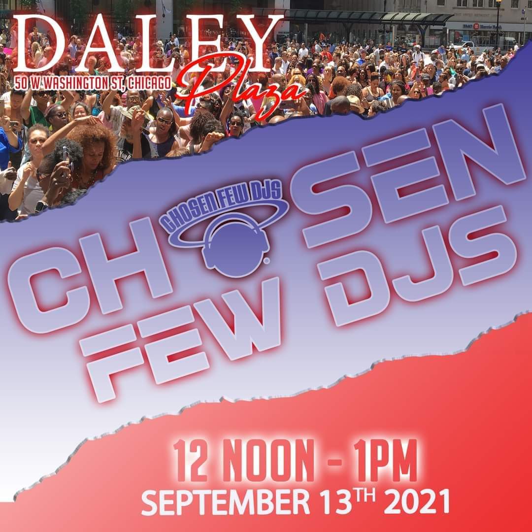 We're back downtown, Chicago! Join us Monday, Sept. 13, 12-1pm for a special #ChosenFewDJs #HotLunchMix at #DaleyPlaza, 50 W. Washington. It's gonna be one, so make sure you're there! @cbschicago --- #youcantstopthehouse #chosenfewpicnic #chicagohouse #housedancers