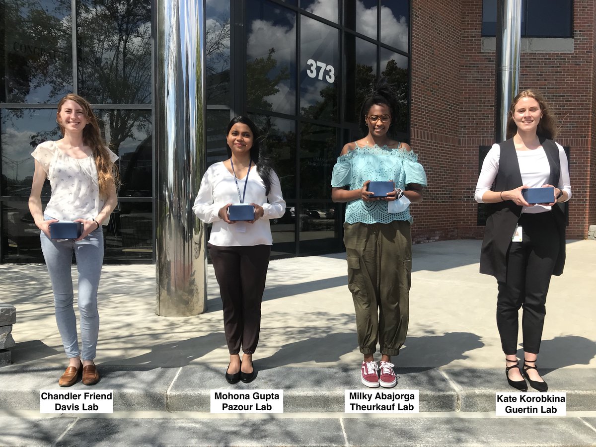 ProgMolMed's tweet photo. Congratulations to PMM's 2021 Mello Scholars Milky Abajorga, Mohona Gupta, Chandler Friend and Kate Korobkina!!  @MohonaGupta00 @chandlerfriend @Ekateri13652106 @greg_pazour @RogerJDavis1 @RDavisLab @guertin_lab @UMassChanGSBS @UMassChan https://t.co/wg8BlkbW99