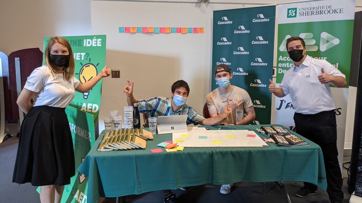 Ce fut un réel plaisir de renouer avec la communauté étudiante de l'<a href="/USherbrooke/">Université de Sherbrooke</a> lors des Journées de la rentrée. Un plaisir partagé avec nos amis de <a href="/SherbInnopole/">Sherbrooke Innopole</a> qui ont également participé à l'événement. 💚