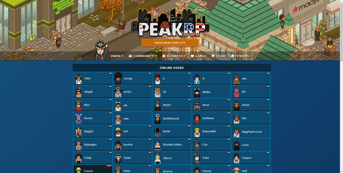 ⏪ #ThrowbackThursday 

This time last year we launched our autumn-themed map and site. Do you recognize any users on this page that still play today?

🔗 PeakRP.com