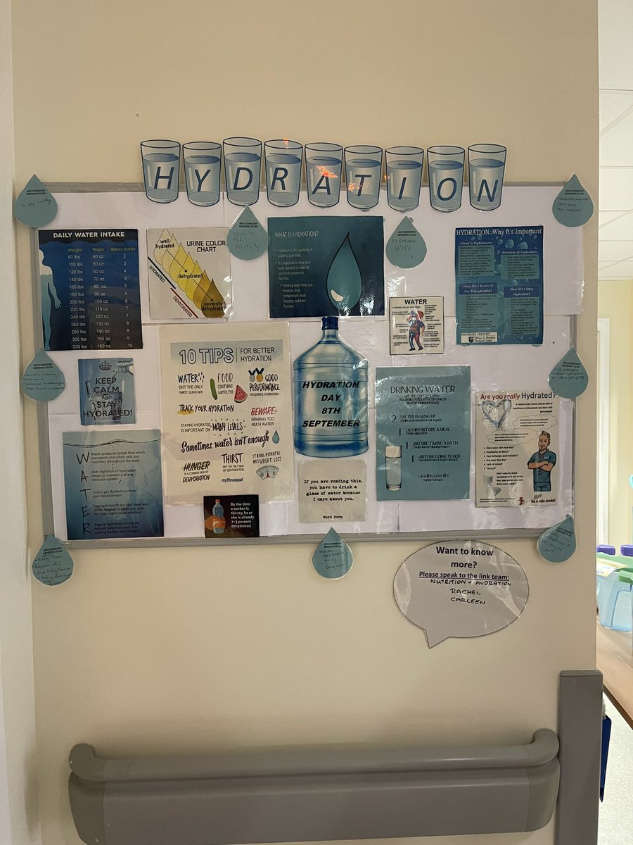 September the 8th let’s Hydrate!! Please remember to offer your patient a drink at every point of contact 💧 <a href="/MRI_ETCS/">MRI_ETCS</a>