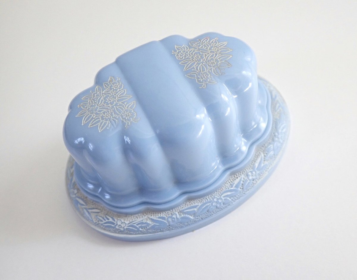 Large Art Deco Blue Celluloid Double Ring Box 💙1920s Vintage etsy.me/3jUlluR GrandVintageFinery