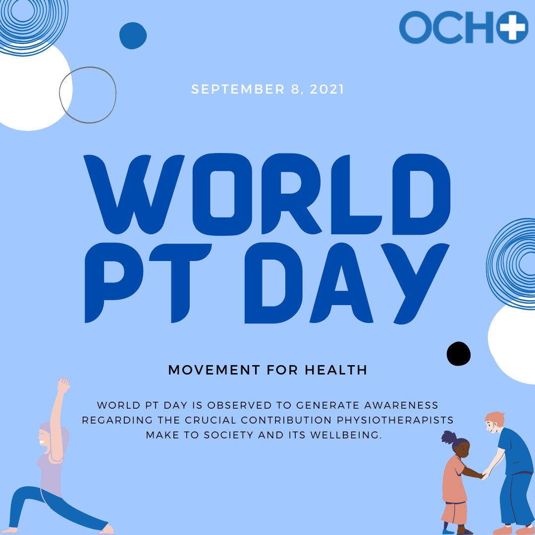 OCHOorg's tweet photo. Hoy celebramos el Día Mundial de la Terapia Física para generar conciencia sobre la contribución crucial que hacen los fisioterapeutas a la sociedad y su bienestar. #WorldPTDay #movementforlife #movementismedicine https://t.co/xB5106o20y