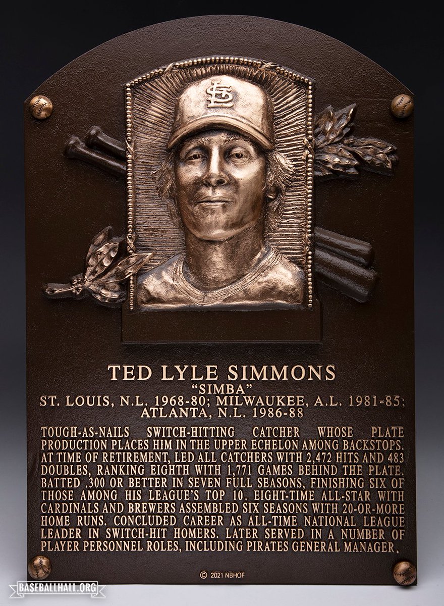 Welcome to baseball immortality, Ted Simmons. (📷: Milo Stewart Jr.)