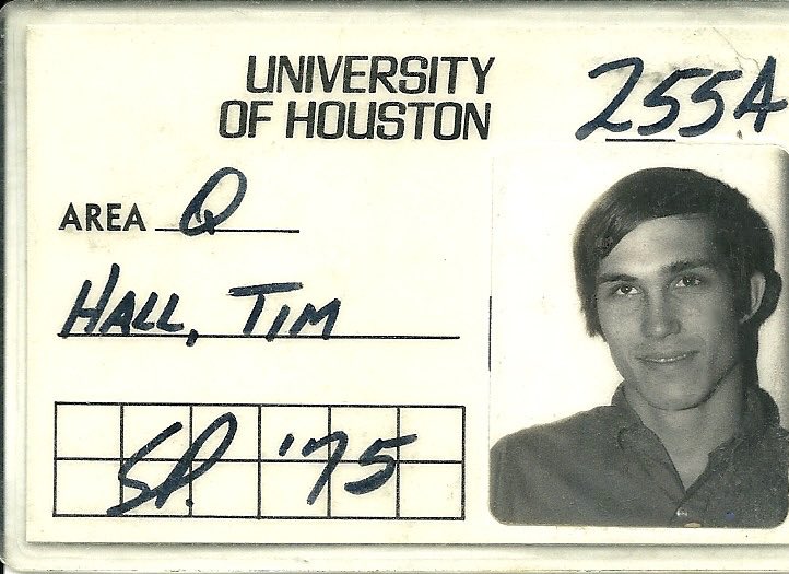 In honor of the new academic year, a freshman college id from the spring of 1975 when I was a music composition major at the University of Houston. #mercy #maverick #cougar #universityofhouston #uofh