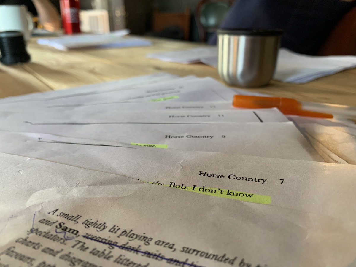 It has begun everyone! Horse Country by <a href="/CJHopkins_Z23/">CJ Hopkins</a>  at <a href="/WiltonMusicHall/">Wilton's Music Hall</a> end of September.. Watch this space. It’s gonna be a cracker!
#MarkBell Directing with <a href="/FlyingBridgeCo/">FlyingBridgeTheatre</a> co - producing