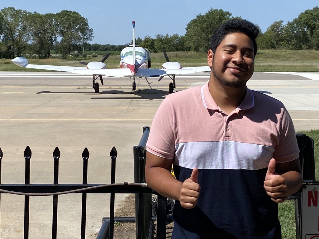 Future pilot. Anyone interested in sponsoring this young man for his pilot’s license #aviation #wsutech #SpiritAero #Railerfamily <a href="/NewtonHSKS/">Newton High School</a> #senior22